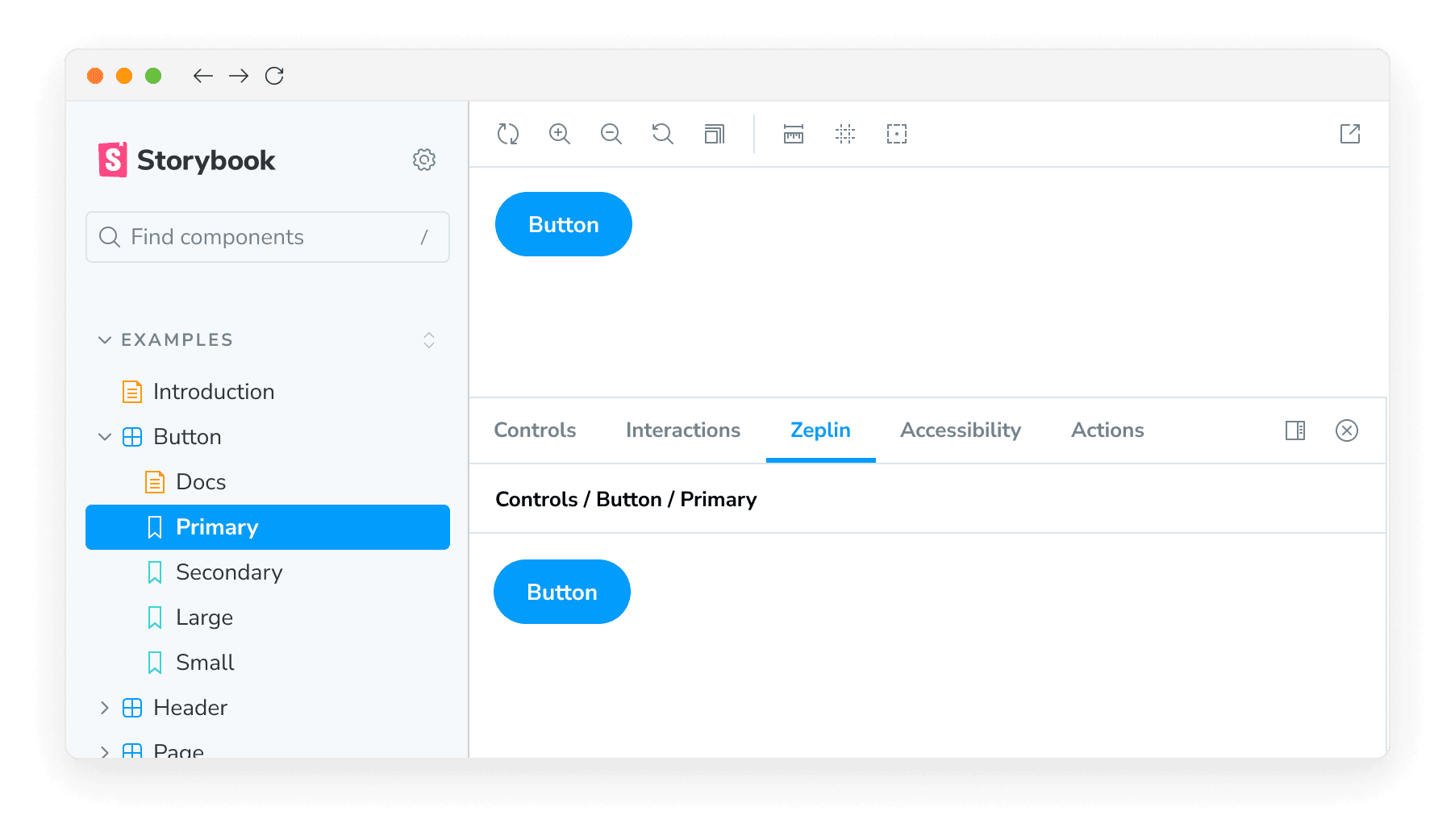 Zeplin Storybook addon
